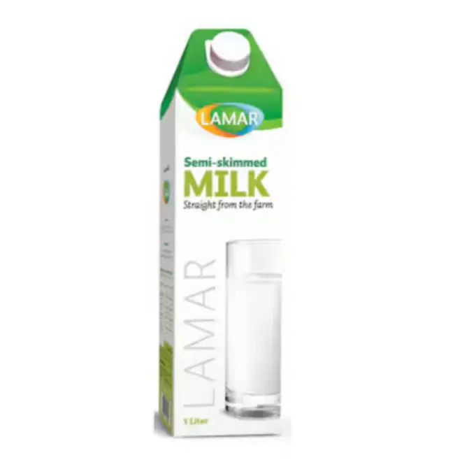 Lamar Half Cream Milk 1liter 12 pcs 