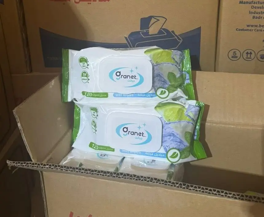 Granet Wet Wipes – 120 Tissues – 12 Packs