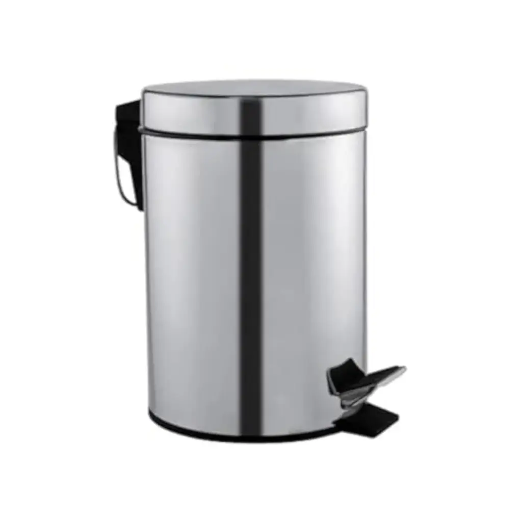 Stainless Steel Basket Trash Can with Swing Lid