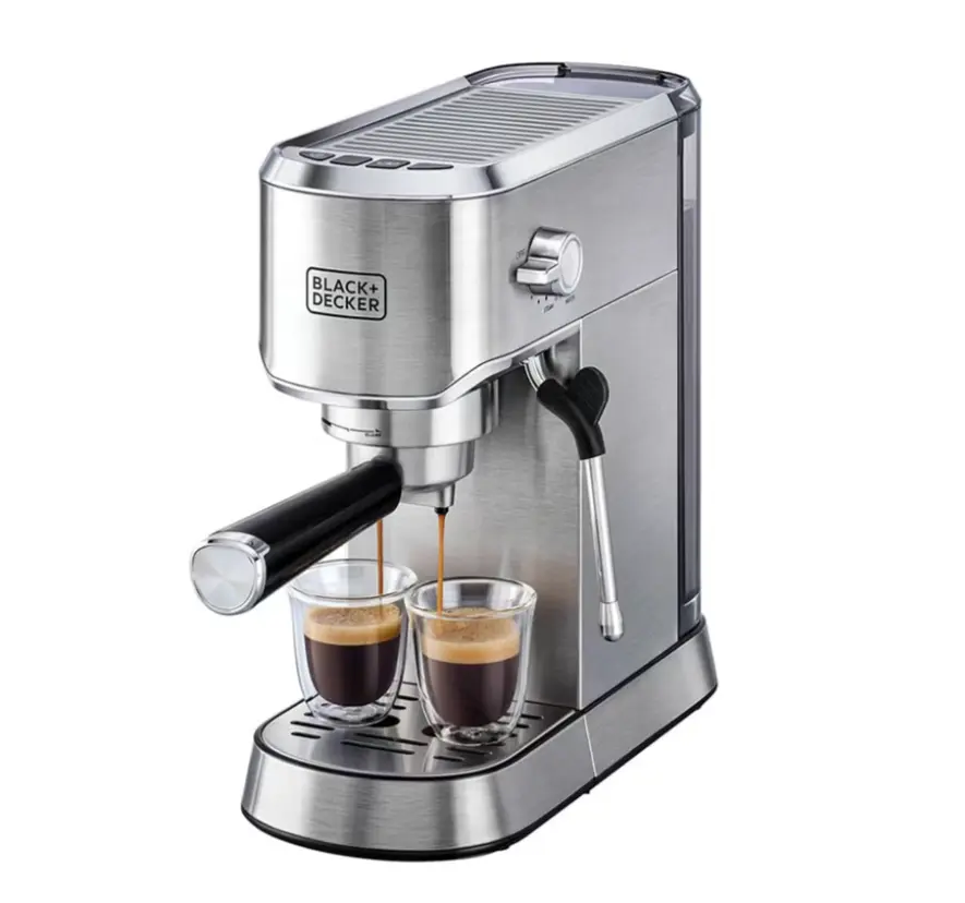 ECM150-B5 ماكينة قهوة إسبريسو 15 بار، بخار حليب، تسخين بالحرارة، درج تصريف مزدوج، 1 لتر، 1450 واط