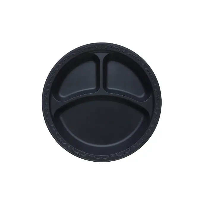 Black Microwavable Plates With Cover 50 plates 1 pcs