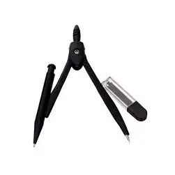 [none] Metal Black Compass 12 pcs