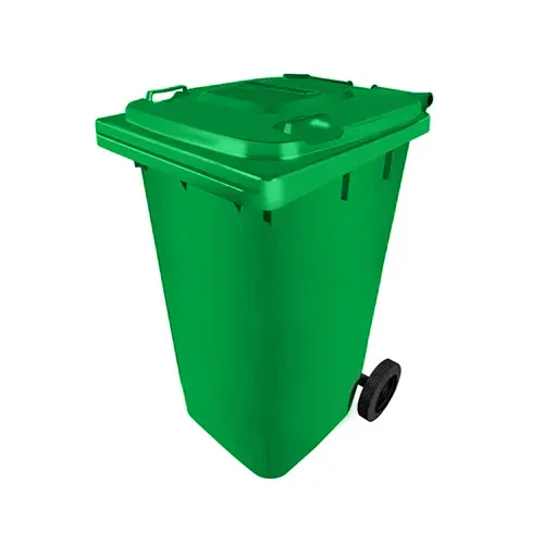 [none] Garbage Bin with Wheels 120 Liters