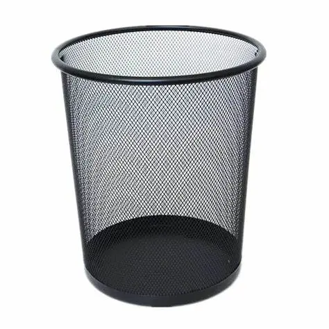 [none] Metal Office Garbage Basket Large Size