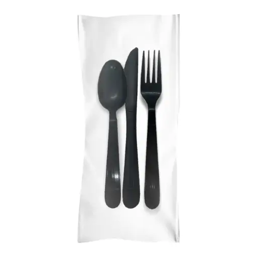 [none] Full Plastic Cover Pack (Spoon+Fork+Knife) 100 pcs