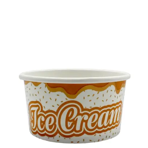 [none] Paper Ice Cream Cups Double 2 Scoops 1000 Cups 1 pcs