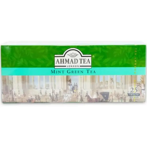 [none] شاي أحمد تي أخضر بالنعناع ٢٥ كيس شاي – قطعة واحدة