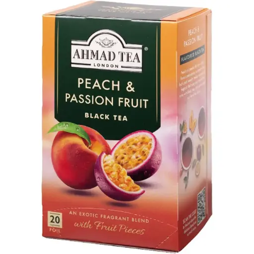 [none] Ahmad Tea With Peach And Passion Fruit Flavor 20 teabags 1 pcs